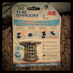 Tub shroom strainer hair catcher